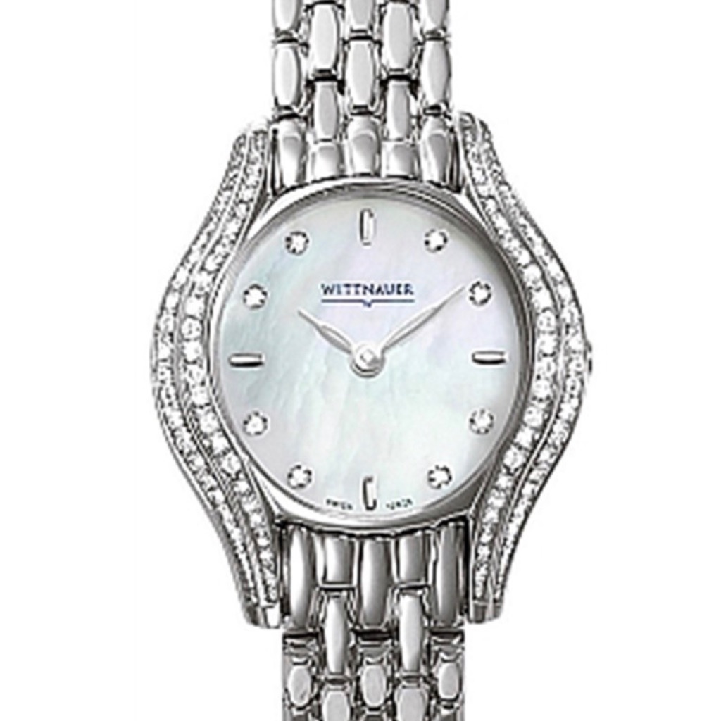 Ladies Wittnauer Stainless Steel Swiss Quartz Genuine Diamond Accents Ladies Wittnauer Stainless Steel Swiss Quartz Genuine Diamond Accents